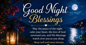 beautiful good night blessings